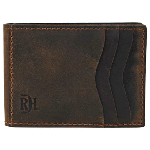 Men's Red Dirt Hat Company Oiled Finish Bifold Card Wallet with Money Clip