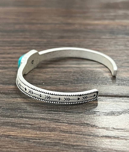 Rectangle Gemstone Cuff Bracelet