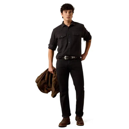 Men's Ariat Retro Waffle Button-Down Fitted Shirt