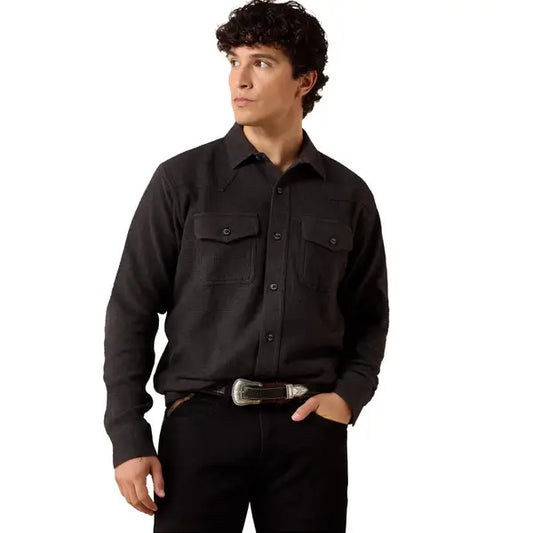 Men's Ariat Retro Waffle Button-Down Fitted Shirt