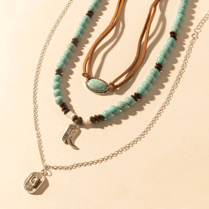Turquoise Beads and Horseshoe