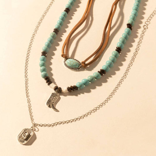 Turquoise Beads and Horseshoe