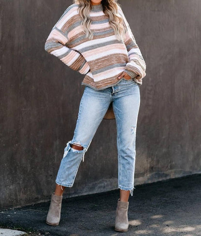 Women's Striped Crewneck Sweater