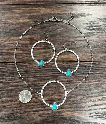 Boho Turquoise Necklace Set
