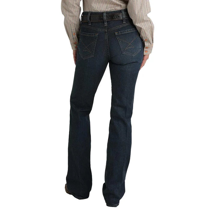 Women's Cinch Boot Cut Performance Slim Moderate Rise Jeans - Dark Stone
