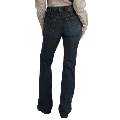 Women's Cinch Boot Cut Performance Slim Moderate Rise Jeans - Dark Stone
