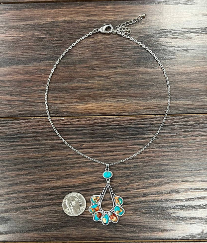 Western Gemstone Pendant Necklace