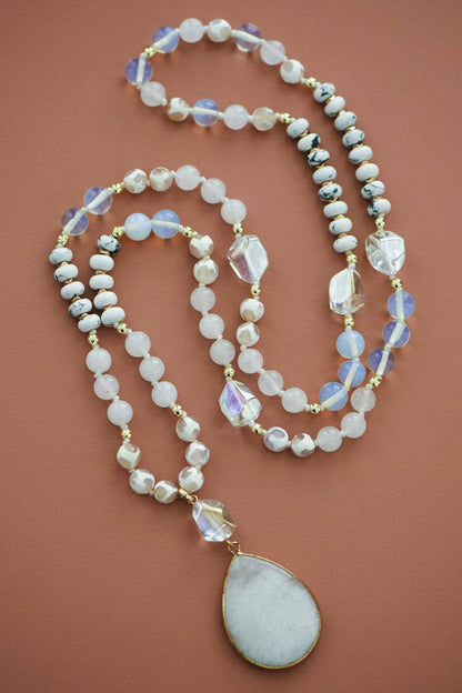 Stone Beaded Long Necklace