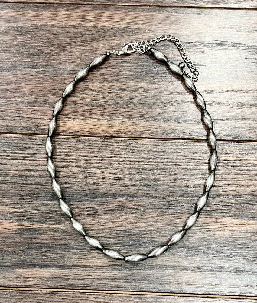 Elongated Western Bead Necklace