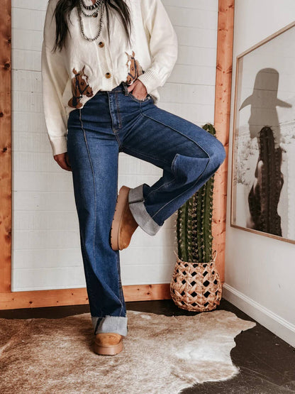 Women's Casual Stretch Straight Leg Jeans