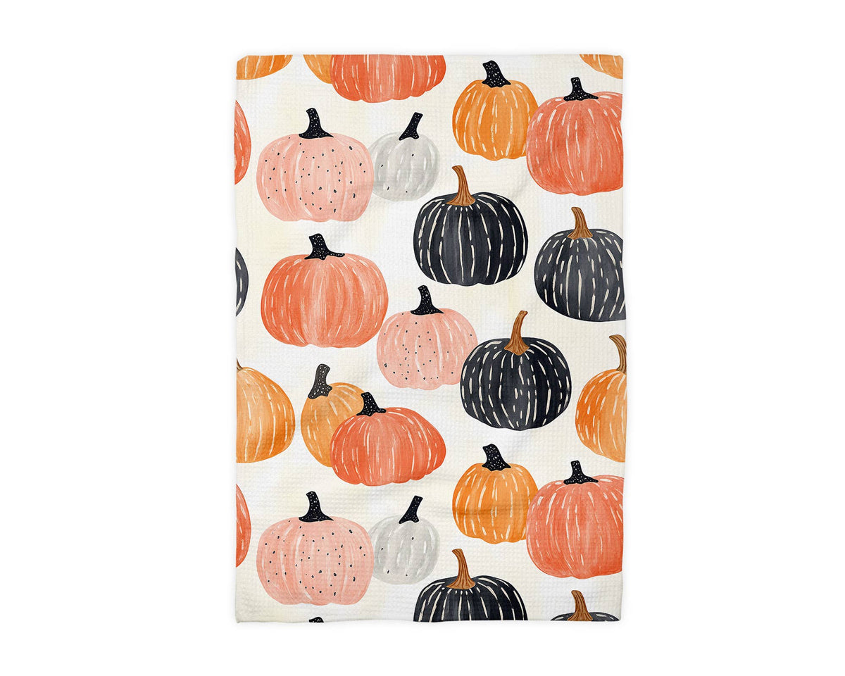 Pumpkin Fall Kitchen Waffle Towel