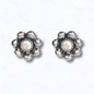 Western Stone Flower Concho Stud Earrings