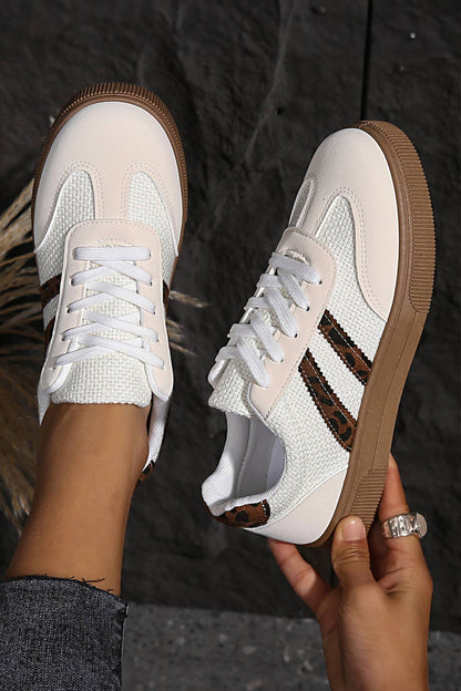 Women's Leopard Flat Sneakers