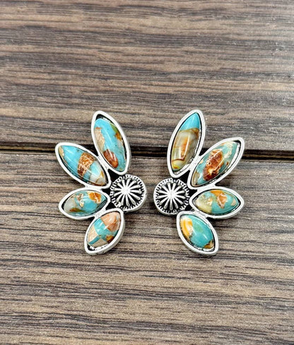 Western Gemstone Stud Earrings