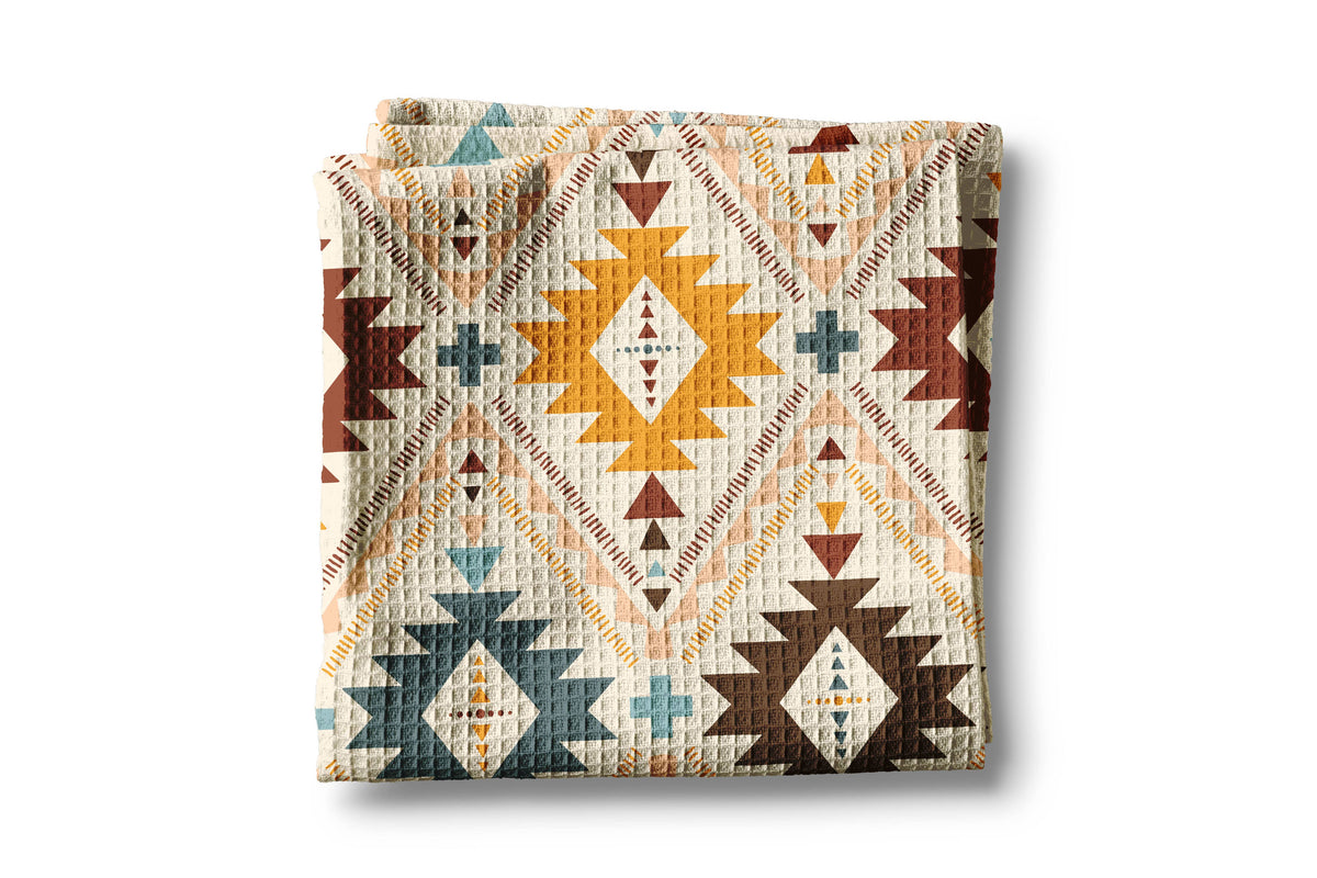 Western Aztec Kitchen Waffle Towel