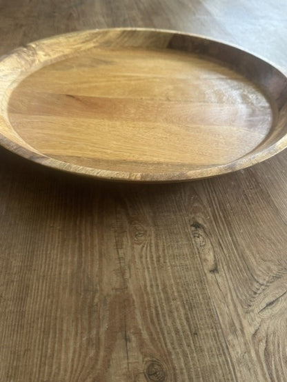 Round Wooded Serving Tray