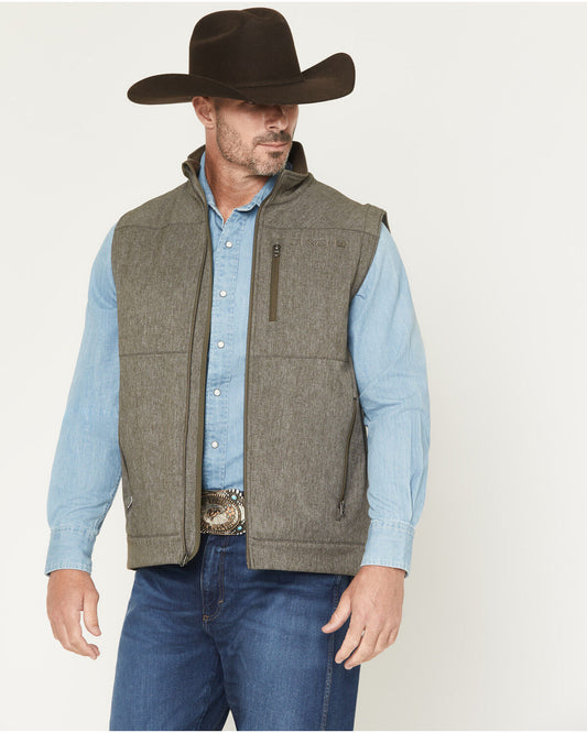 Men's Cinch Bonded Concealed Carry Softshell Vest - Olive Design