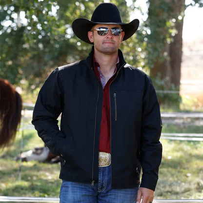 Men's Cinch Concealed Carry Canvas Jacket - Black