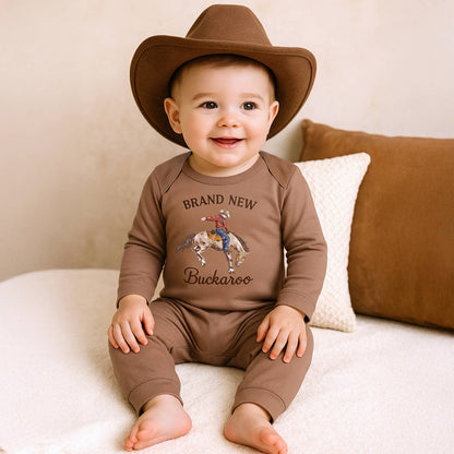 Boy's Baby 'Brand-New Buckaroo' Cotton Romper