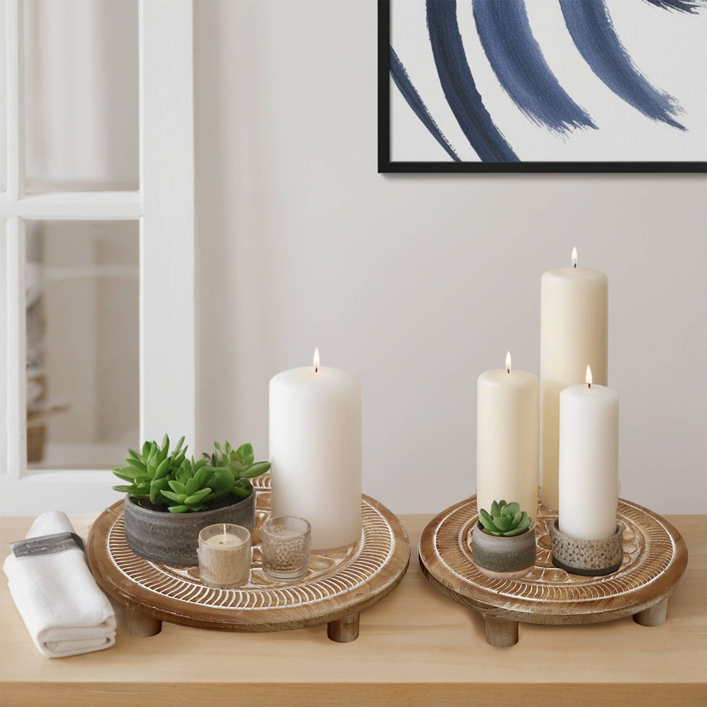 Round Wooden Display Risers