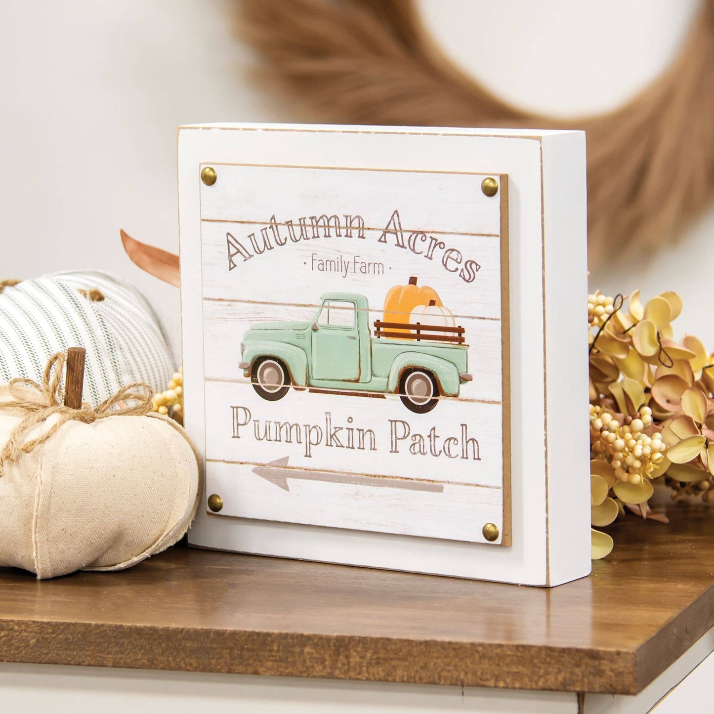 'Autumn Acres Pumpkin Patch' Wooden Box Sign