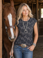 Women's Bronco All Over Knit Top