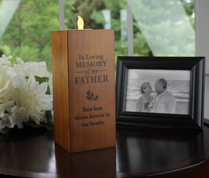 In Loving Memory Father Memorial Tea Light Holder