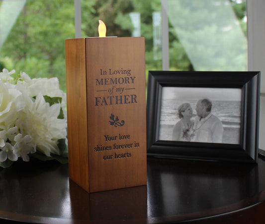 'In Loving Memory of my Father' Memorial Tea Light Holder