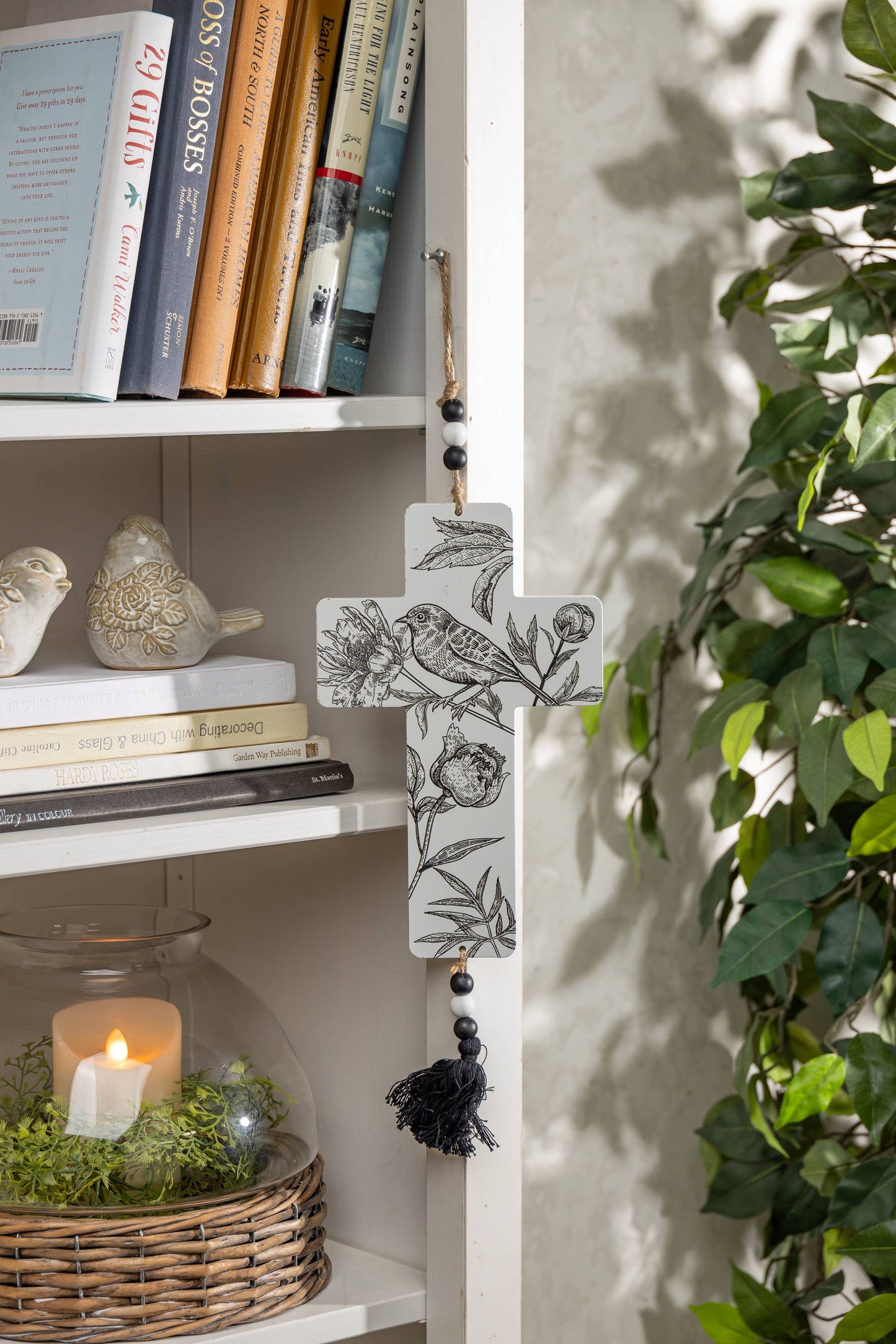 Black & White Wood Cross