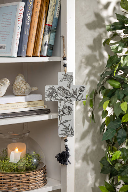 Black & White Wood Cross