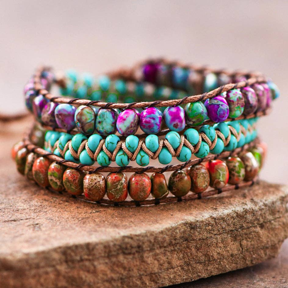 Leather Cord Wrap Bracelet