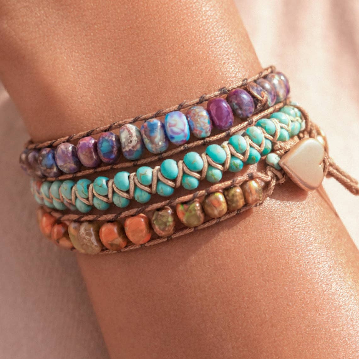 Leather Cord Wrap Bracelet