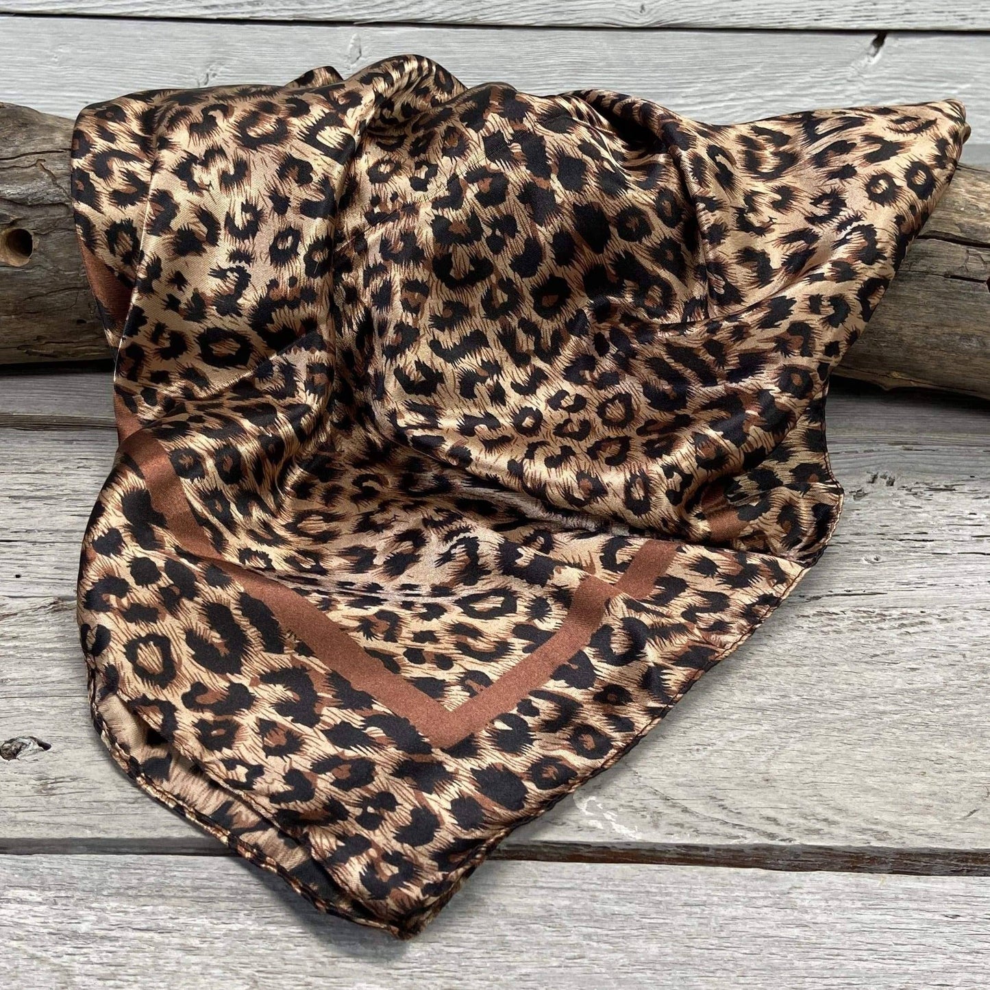 Brown Leopard Wild Rag