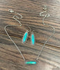 Turquoise Necklace Earrings Set