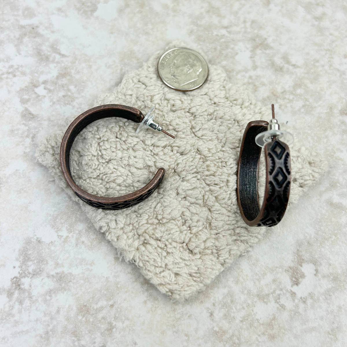 Cooper Metal Hoop Earrings