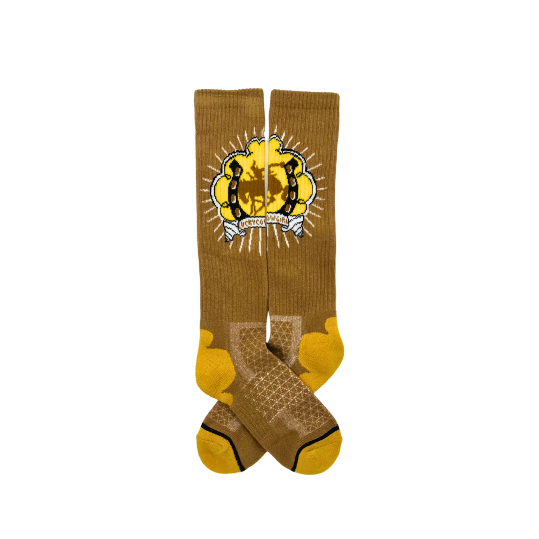 Lucky Chuck Performance Boot Socks-Lucky Bucking Cowgirl