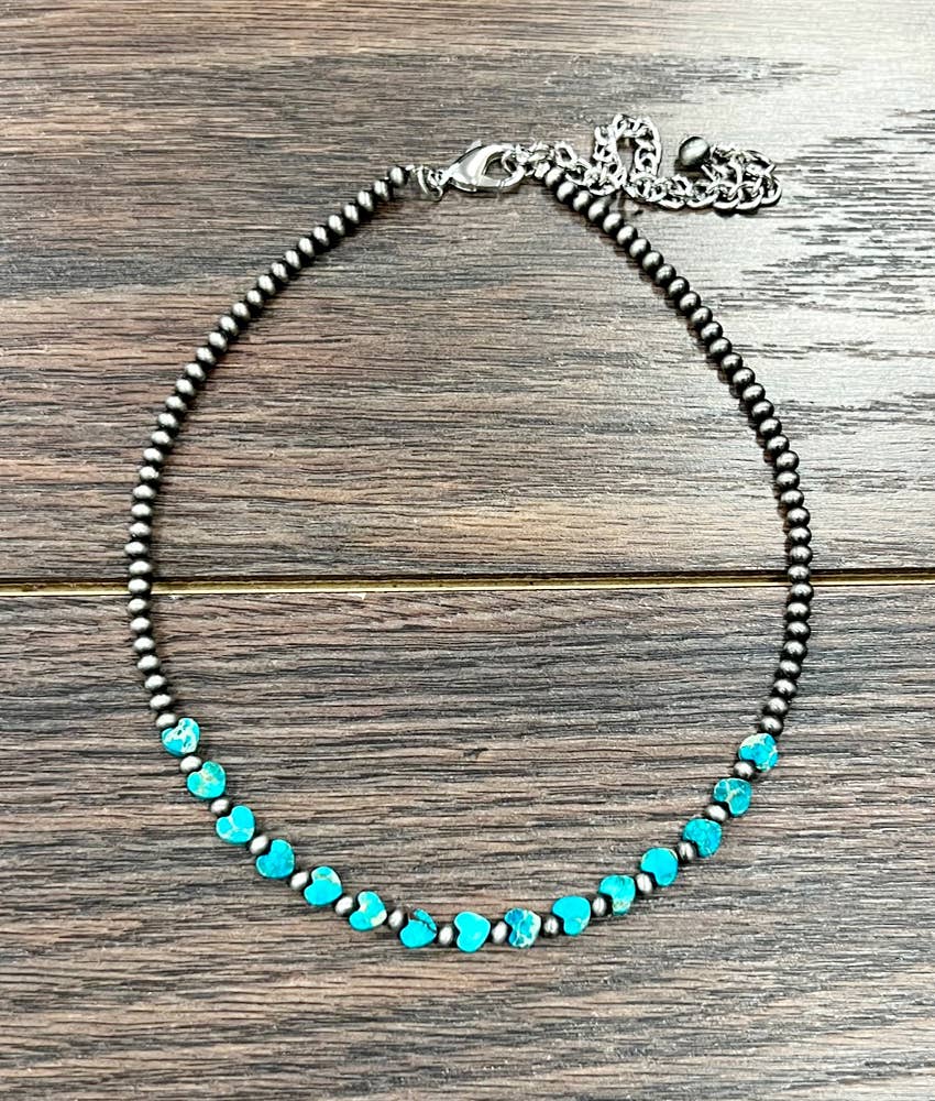 Heart Gemstone Necklace