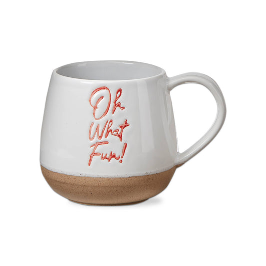 Oh What Fun! Mug Red Stoneware Christmas
