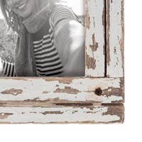 4x6 Photo Rustic Barn Wood White Picture Frame