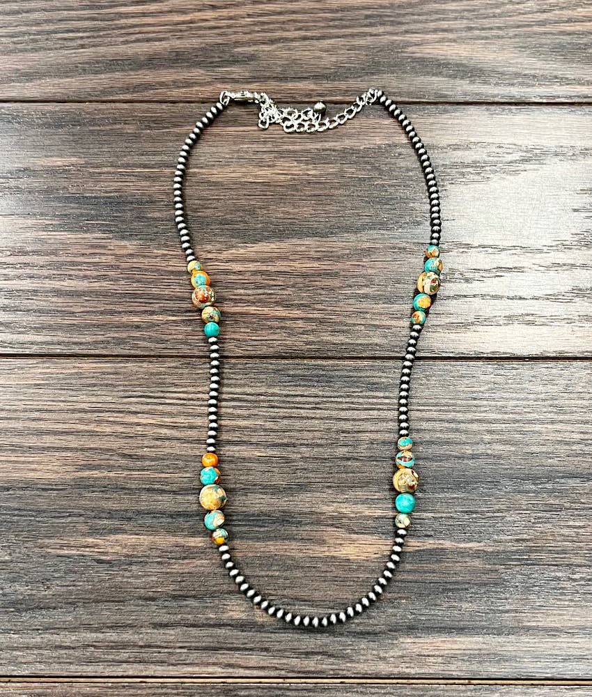 Clustered Navajo Gemstone Necklace