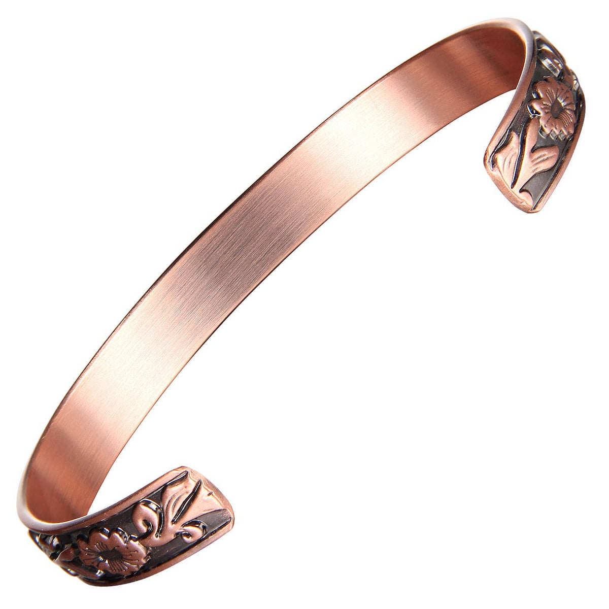 Floral Copper Bracelet with Magnets