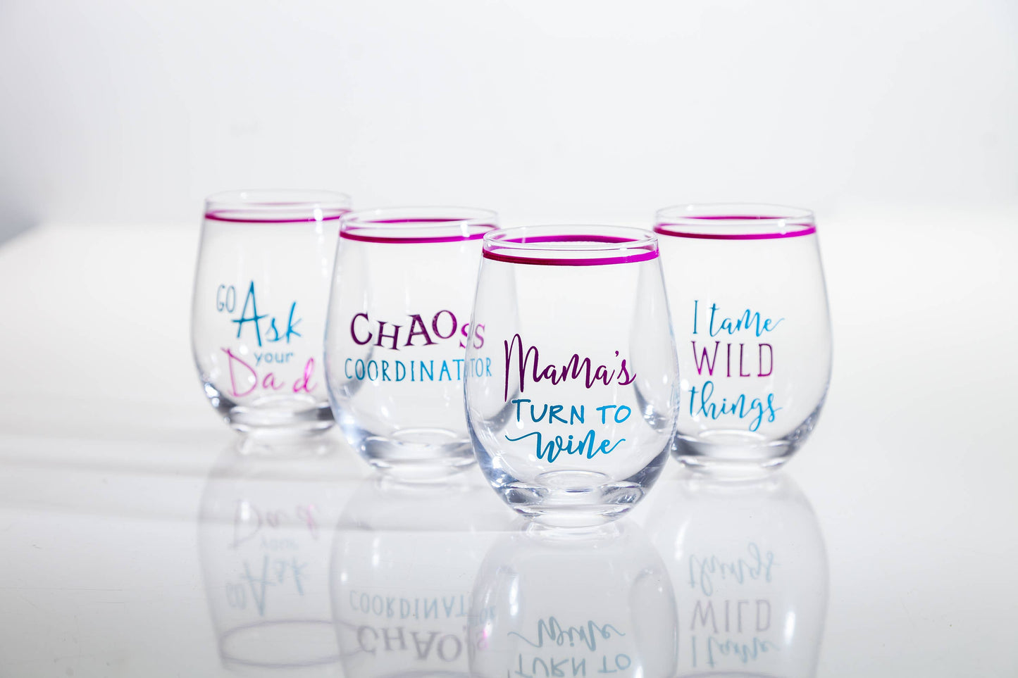 Last Call Witty Mom Stemless Wine Glass