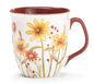 Fall Daises with Brown Interior Mug