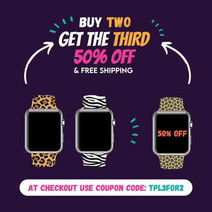 Leopard Print Bolt Apple Watch Band