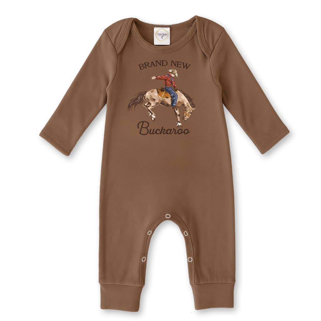 Boy's Baby 'Brand-New Buckaroo' Cotton Romper