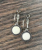 White Turquoise Hoop Earrings