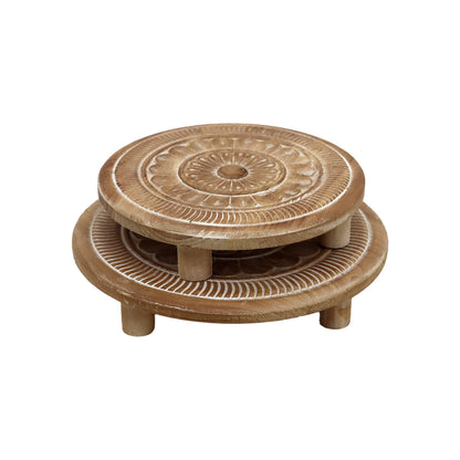 Round Wooden Display Risers