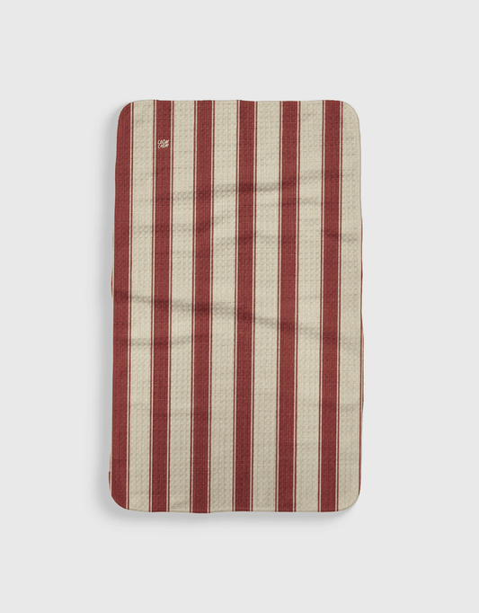 Red Linen Stripe
