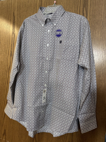 Men's Cinch CINCH WHITE L/S STRETCH SHIRT