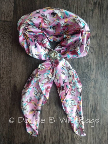 Wild Rag - Wild Daisy PINK Cowboy Western Neck Scarf Bandanna by Double B Wild Rags